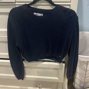 Blue crop sweater